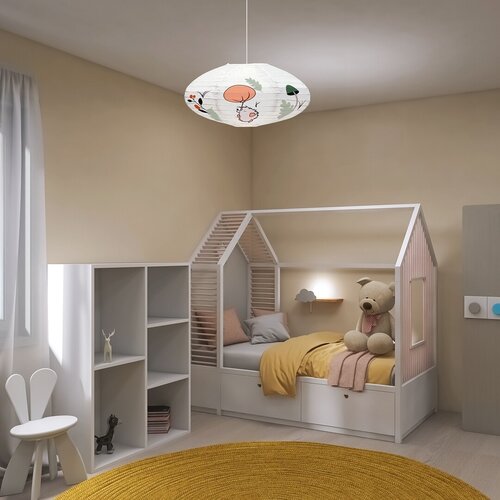 Rábalux 71190 Hedgy,beltéri gyerek lámpa papír mennyezeti D50cm süni Beltéri Gyereklámpa IP20 fehér - Image 6