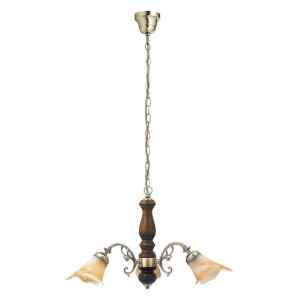 Rábalux 7093 Rustic 3 beltéri csillár, E14 3x MAX 40W, IP20, bronz