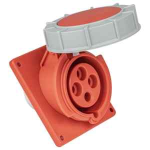 Tracon TICS-324IP67 Beépíthető ferde ipari csatlakozóaljzat 32A, 400V, 3P+E, 6h, IP67