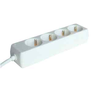 Tracon H4-5M Hordozható elosztósáv,normál,fehér 4×SCHUKO,5m,max.16A,250VAC,3680W,3x1,5mm²,H05VV-F
