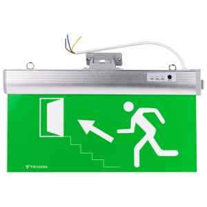Tracon EXIT-04-J-NM Élvilágítós LED kijáratjelző ragasztható piktogramokkal 230V, 50Hz, 36×LED, 3h, 3,7V / 1200mAh, Li-ion, IP30