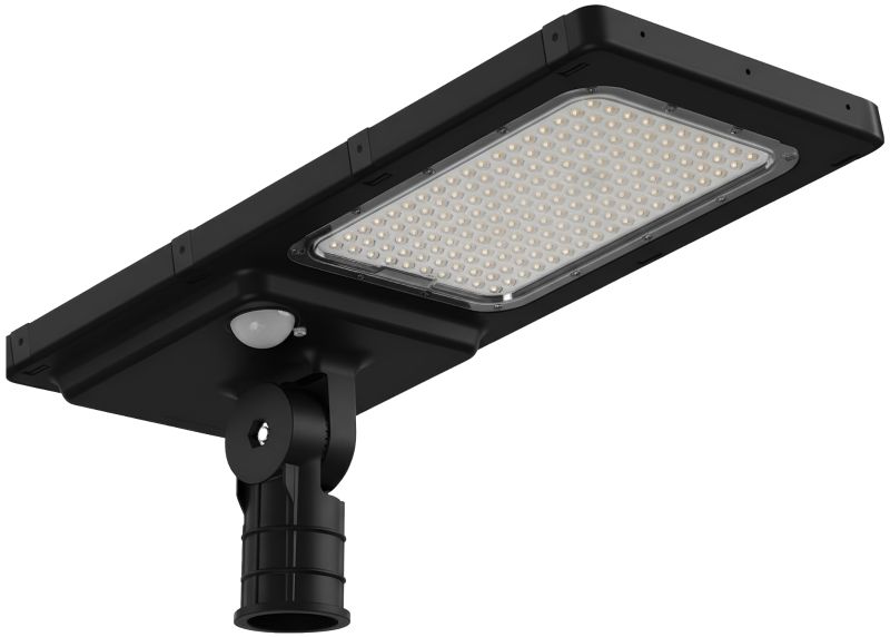 Tracon LSLSH60W Napelemes Hibrid LED utcai világítótest mozgásérzékelővel 60 W, 4000 K, 9600 lm, IP65, 12,8 V, 12 Ah