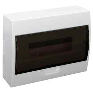 Tracon EDFK-12/1 Falon kívüli elosztódoboz,füstszínű ajtóval,N/PE sínnel 1×12 modul,IP40