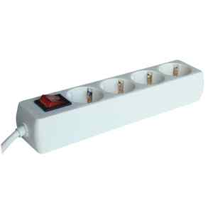 Tracon HK4 Hordozható elosztósáv kapcsolóval,normál,fehér 4×SCHUKO,1,5m,max.16A,250VAC,3680W,3x1,0mm²,H05VV-F