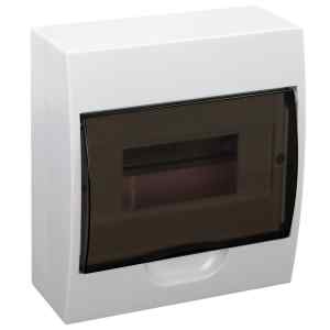 Tracon EDFK-8/1 Falon kívüli elosztódoboz,füstszínű ajtóval,N/PE sínnel 1×8 modul,IP40