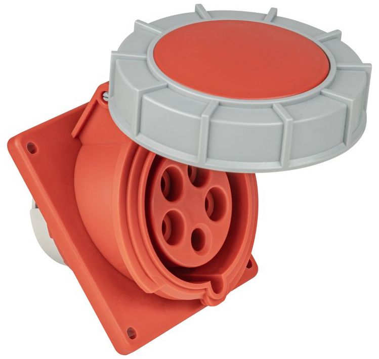 Tracon TICS-325IP67 Beépíthető ferde ipari csatlakozóaljzat 32A, 400V, 3P+N+E, 6h, IP67