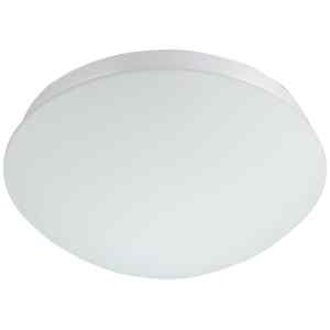 Tracon MFM012 Mozgásérzékelős kerek fali lámpatest, fehér 230 VAC, 2xE27, 2x60 W,  360°,  8 m, 10 s-12 min, IP44