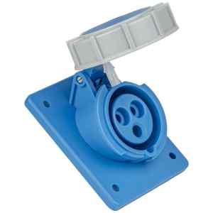 Tracon TICS-313IP67 Beépíthető ferde ipari csatlakozóaljzat 16A, 250V, 2P+E, 6h, IP67