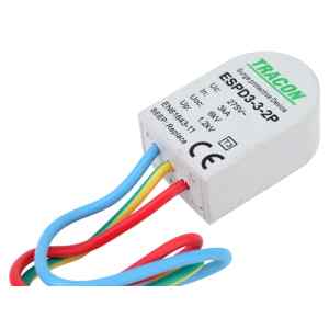 Tracon ESPD3-3-2P T3 AC típusú túlfeszültség levezető,szerelvénydobozba Uc:275V; In:3kA; Uoc:6kV; Up:1,2kV; 2P; BEEP