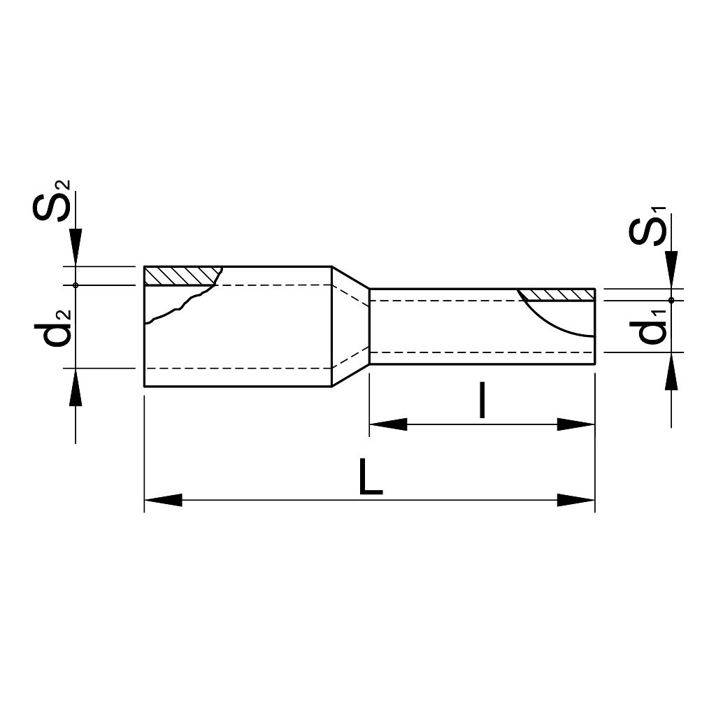 Tracon E124 Szigetelt érvéghüvely,ónozott elektrolitréz,vaj 10mm²,L=21,5mm - Image 2