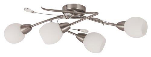 Rábalux Emily 2620 mennyezeti lámpa – 4xE14, szatin króm, opálüveg, 65 cm, IP20