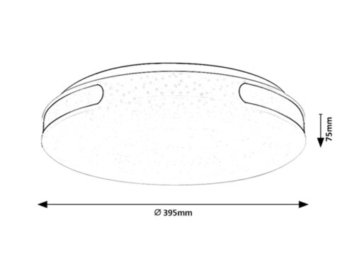 Rábalux 6490 Danuta LED Mennyezeti Lámpa 24W – Matt Króm, 1730 lm, Természetes Fehér (4000K), Ø40 cm, Modern - Image 5