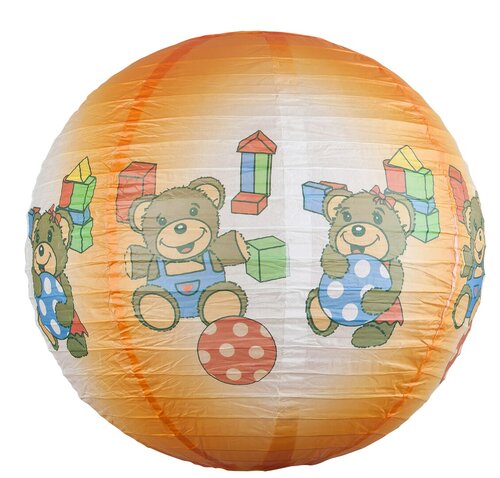 Rábalux R-4900 Sweet Ball – Színes Mackós Gyereklámpa, Függeszték D40 cm, Papír/Fém