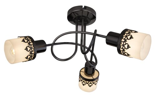 Rábalux 5343 Lacey vintage/ romantikus beltéri spotlámpa E14 3x MAX 40W IP20 fekete