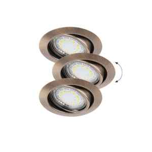 Rábalux 1051 Lite klasszikus beltéri ráépíthető és beépíthető lámpa GU10 1x MAX 50W IP40 bronz