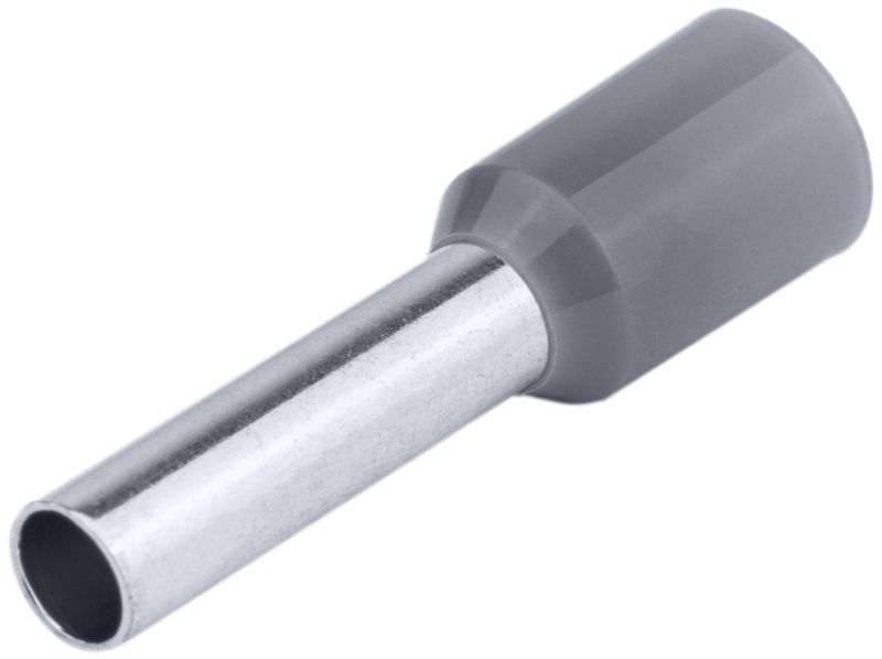 Tracon E119 Szigetelt érvéghüvely,ónozott elektrolitréz,szürke 4mm²,L=16,5mm
