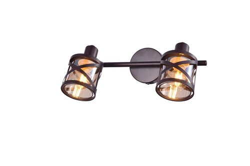Rábalux 5336 Oberon indusztriális beltéri spotlámpa E14 2x MAX 40W IP20 barna