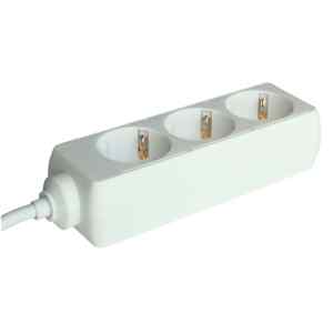 Tracon H3-5M Hordozható elosztósáv,normál,fehér 3×SCHUKO,5m,max.16A,250VAC,3680W,3x1,5mm²,H05VV-F