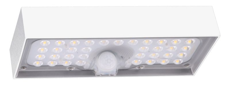 Tracon LSBW6W Napelemes LED fali világítótest mozgásérzékelővel,fehér 6W,4000K,900 lm,IP65,3,7 V,3Ah