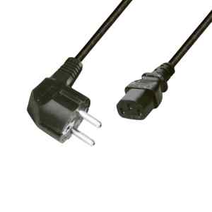 Home N 5X számítógépes hálózati csatlakozókábel, 3 x 0,75 mm2 hálózati vezeték, 2m, 250 V~/ max. 6 A / max. 1380 W