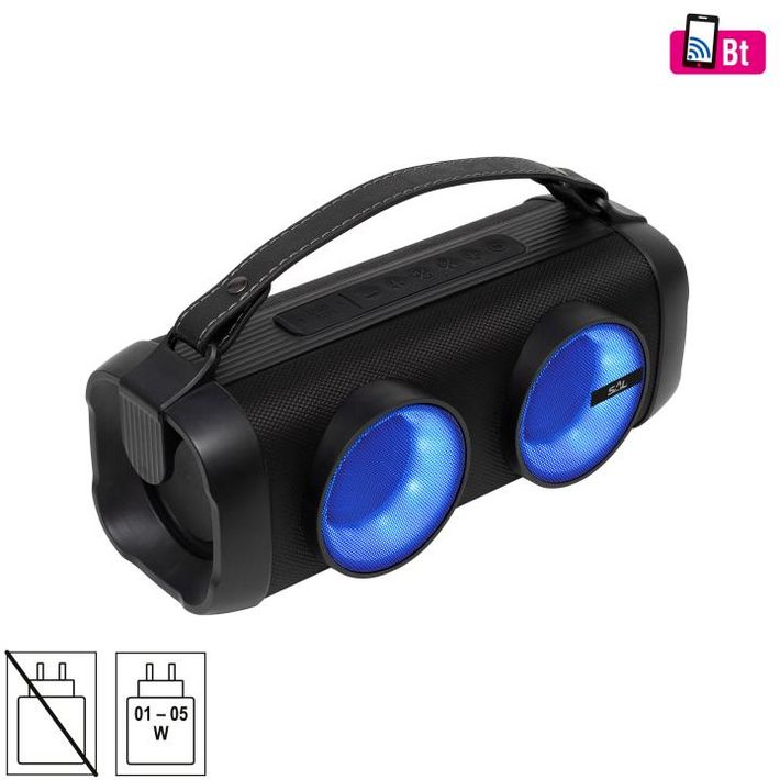 SAL BT 3000 hordozható bluetooth kihangosító, 2 x 16 W, sztereó boombox, USB, beépített mikrofon, RGB LED, ~4,5 óra üzemidő - Image 2