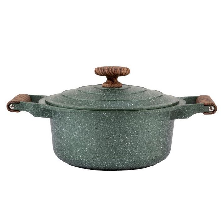 Nava 10-255-030 Ωmega tapadásmentes öntött alumínium lábas fedővel, kőbevonattal, 20 cm - Image 2