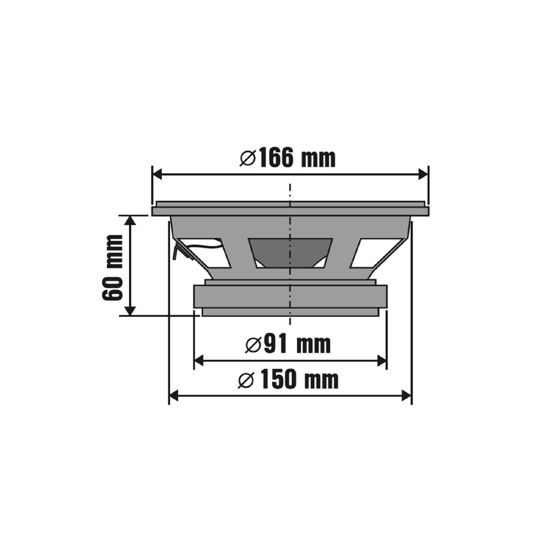 SAL BK 165 autóhangszóró pár, 165 mm, dupla kónusz, 2 x 75 Wmax, 4 Ohm, 45 - 19.000 Hz, 86 dB, PEI magas tölcsér, cellulóz mélyközép kónusz - Image 2
