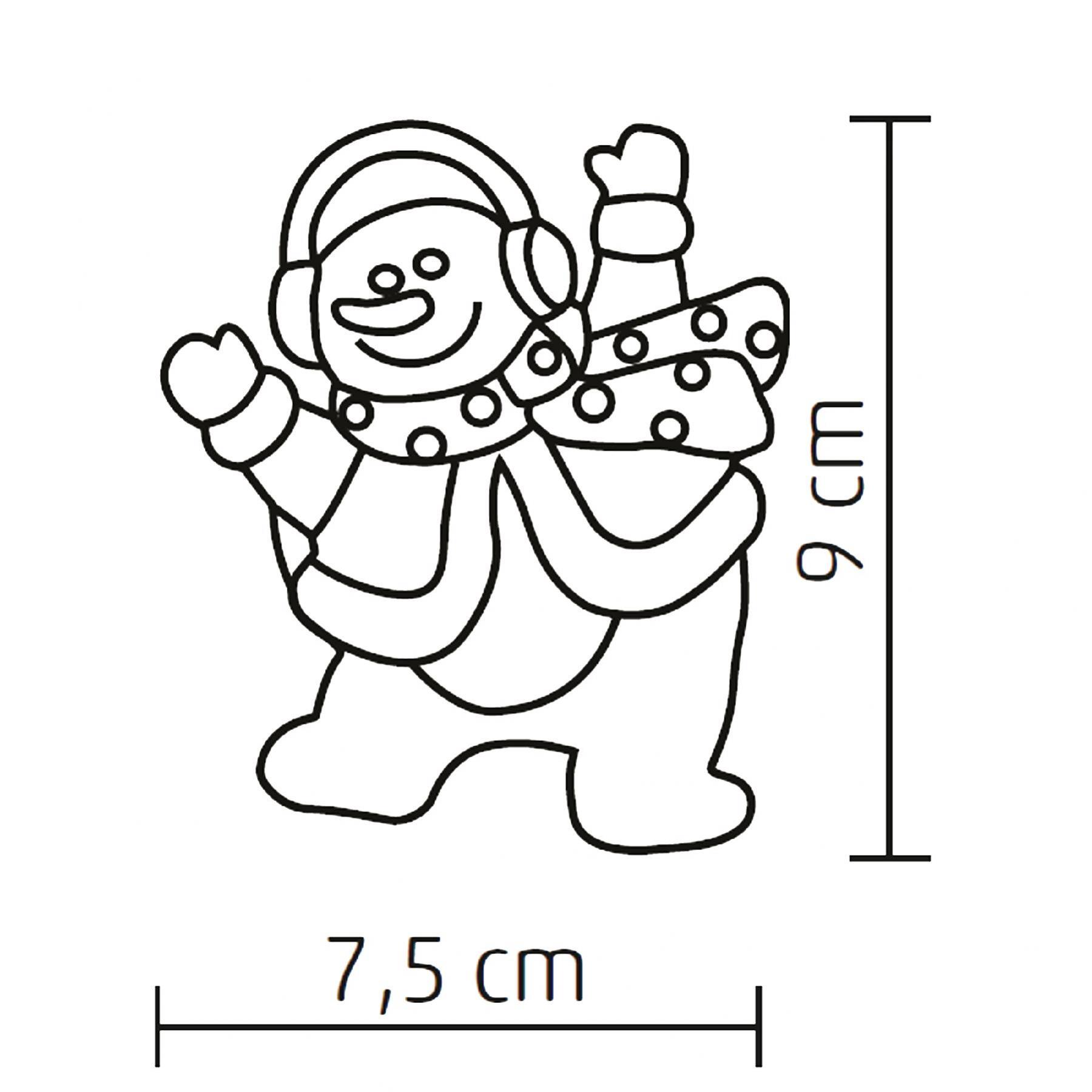 Home KID 322 LED-es ablakdísz, 1 db LED, öntapadós, hóember, színváltó - Image 3