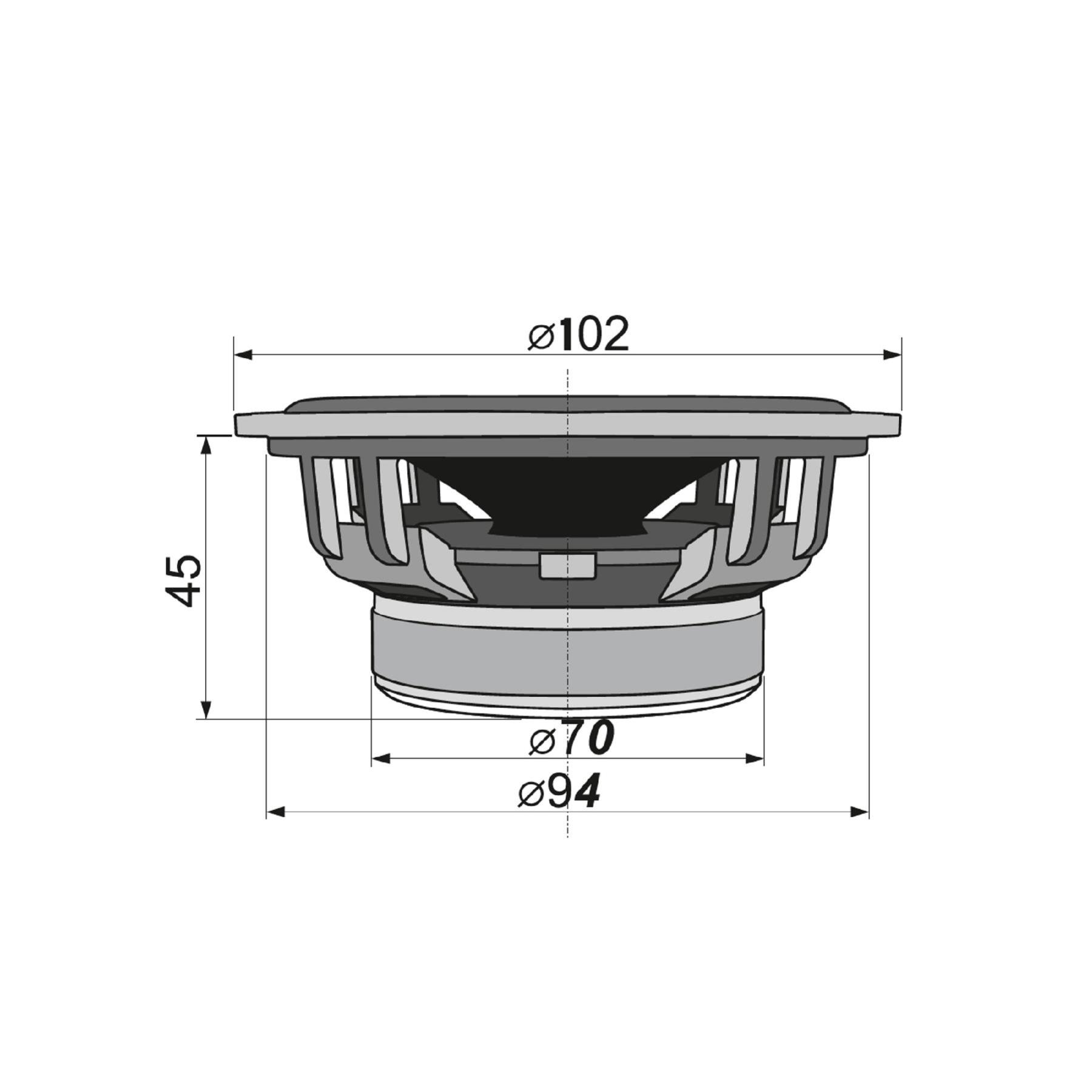 SAL CX 404 2 utas hangszórópár, 2 x 55 W, 100 mm, 4 Ohm, magas és mélyközép - Image 2