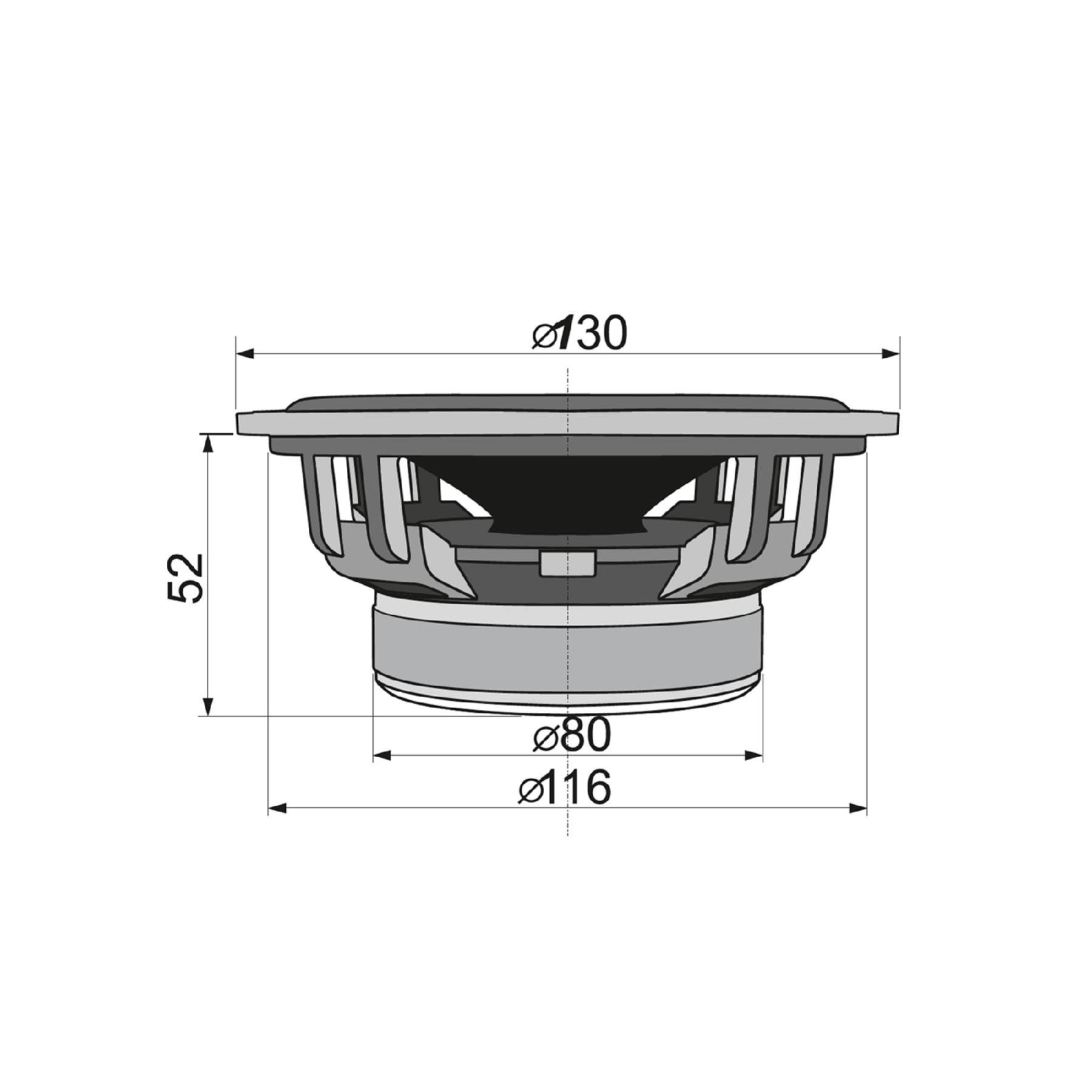 SAL CX 504 2 utas hangszórópár, 2 x 75 W, 130 mm, 4 Ohm, magas és mélyközép - Image 2