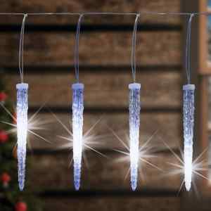 Home KJL 360 LED-es jégcsap fényfüzér, 5,32x0,36 m / 360 db hidegfehér LED, 15 db jégcsap, átlátszó vezeték, fényjáték, hálózati adapter, kül- és beltéri kivite