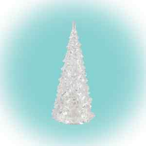 Home CDM 12 LED-es fenyőfa asztali dísz, 12cm, 3D akril dekoráció