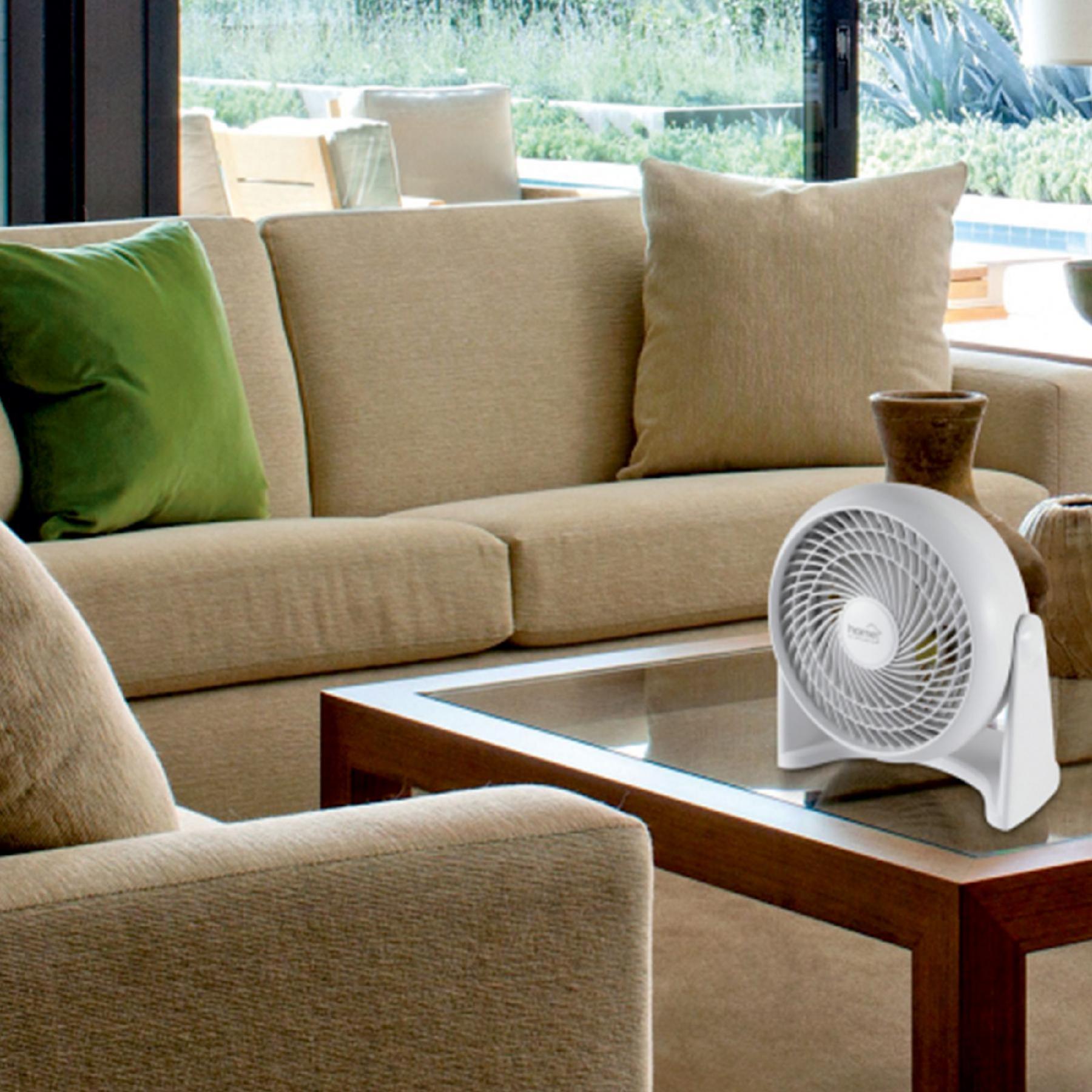 Home TF 23 TURBO asztali/fali ventilátor, 50 W, 3 fokozat, 23 cm-es lapátátmérő, 90°-ban dönthető fej, fehér - Image 4