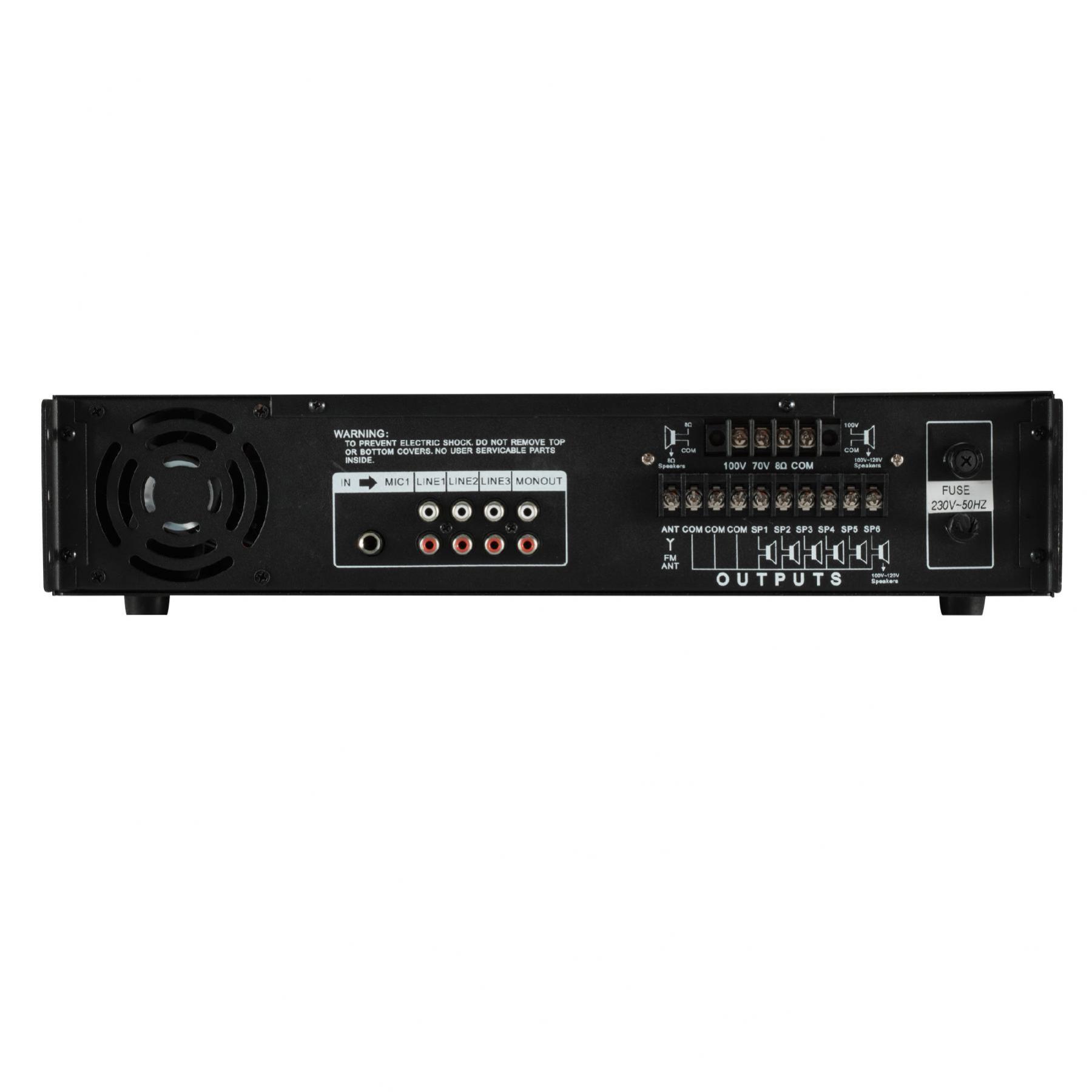 SAL MPA 240BT multimédiás keverő erősítő, 240 W, 6 csatorna, BT, FM rádió, USB/SD, EQ - Image 2