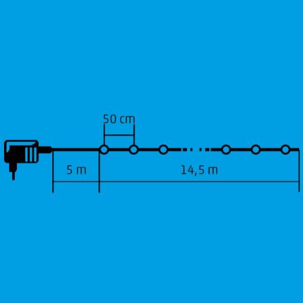 Home LPL 30/M fényfüzér, 30 db LED gömb, színes, IP44, kültéri, beltéri - Image 3