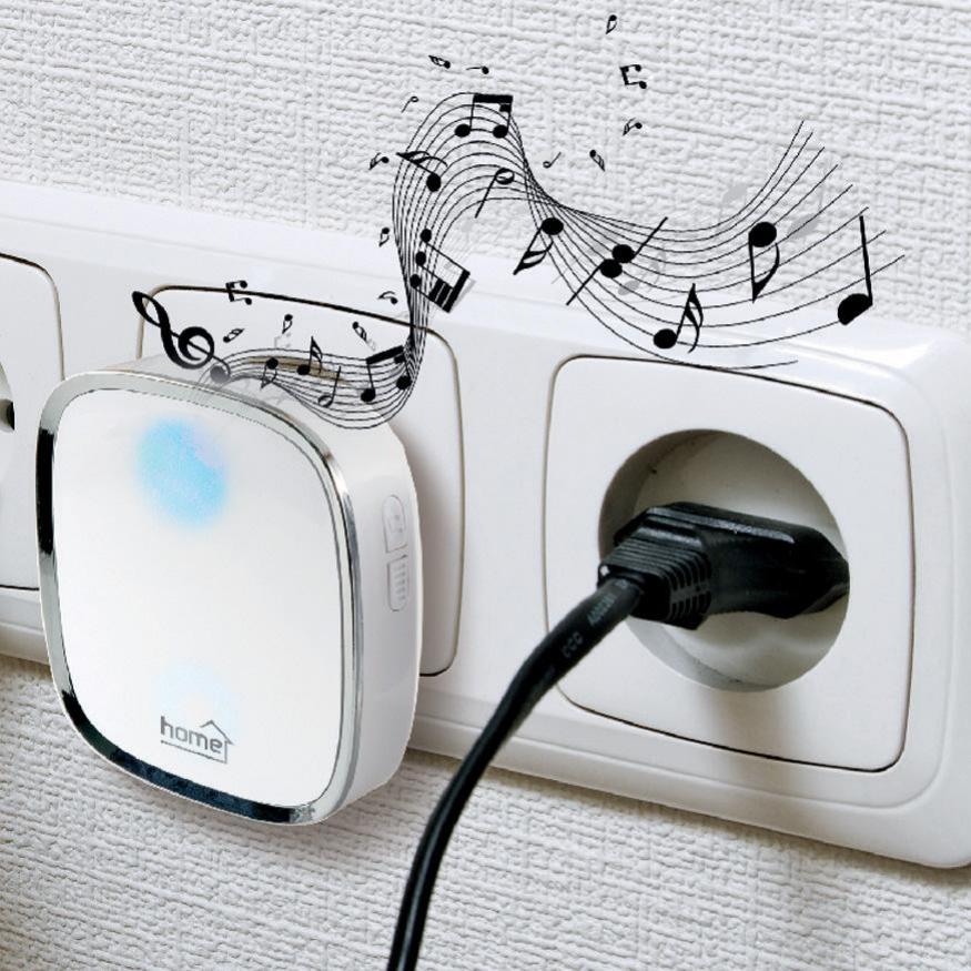 Home DB 2050AC vezeték nélküli csengő, 230V, 200 m hatótáv, 36 dallam, 5 fokozatú hangerő, fényjelzés - Image 2