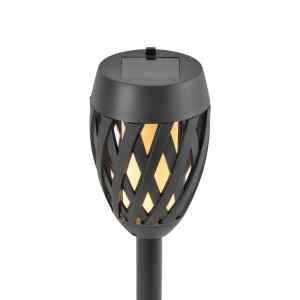 Home MX 200 napelemes kerti fáklya, 12 LED, automatikus, napelem és töltő, időjárásálló