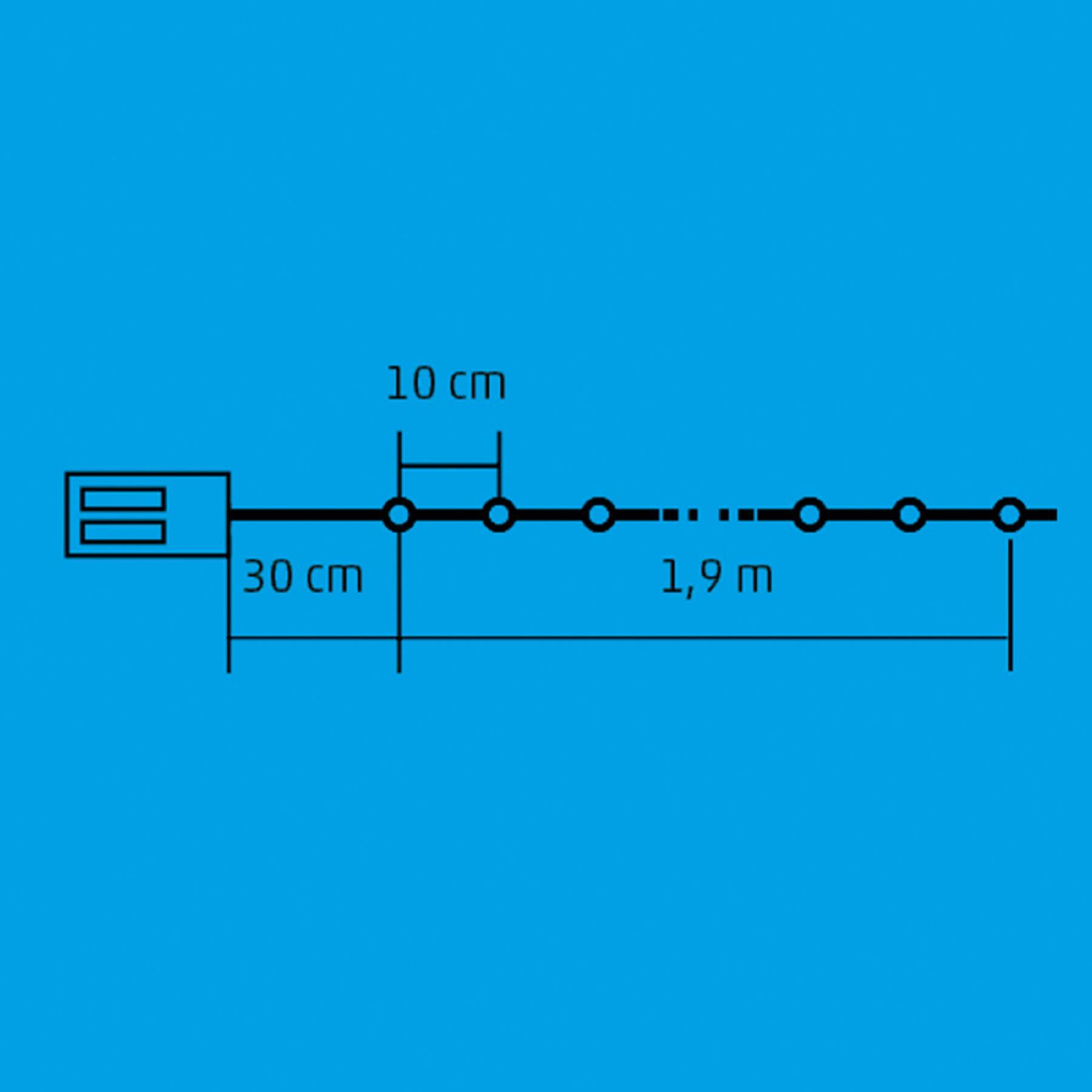 Home ML 23/WW micro LED-es fényfüzér, 1,9 m / 20 db melegfehér LED, rénszarvas, harang, angyal, hópehely fa figurákkal, átlátszó vezeték, elemes, beltéri kivite - Image 6