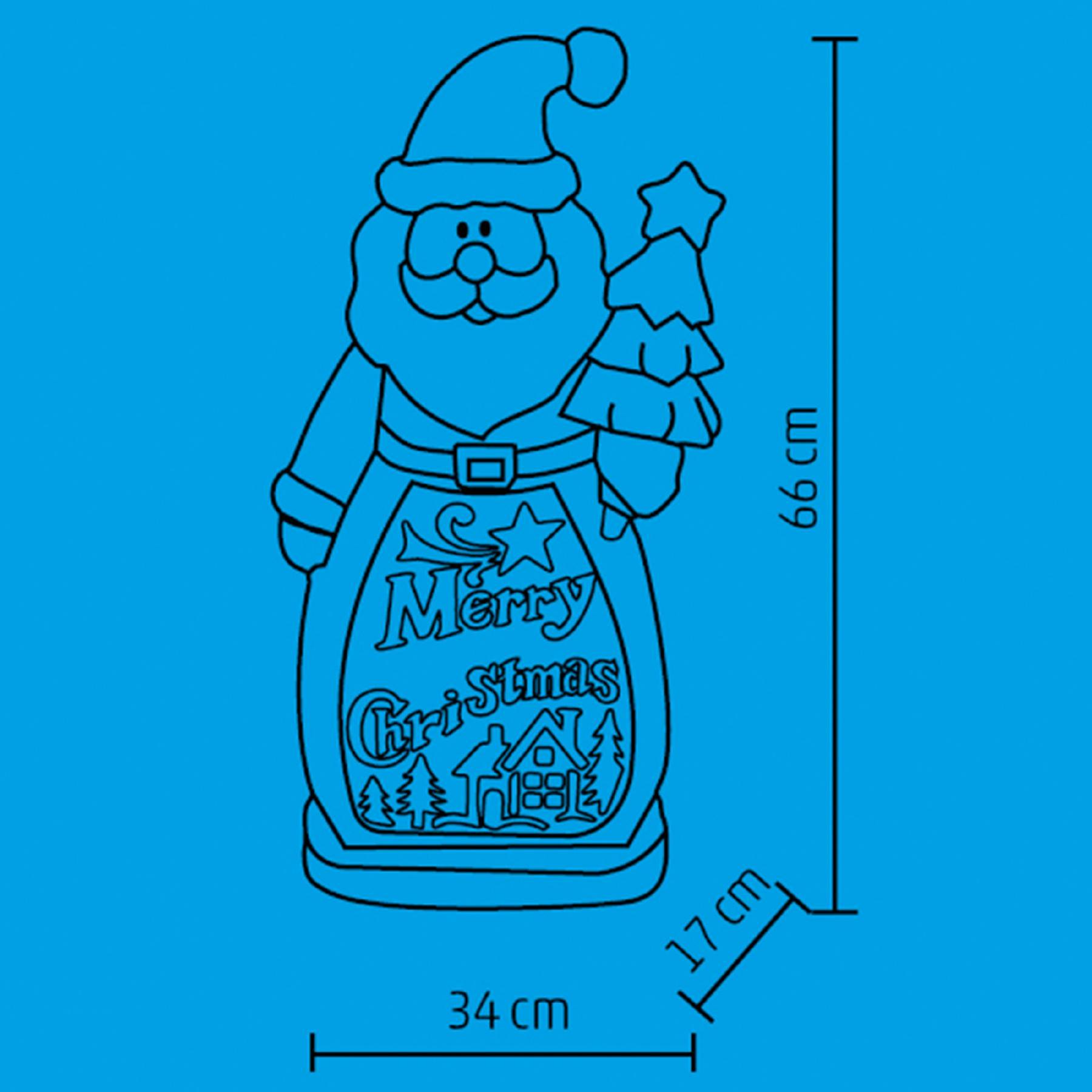 Home KDC 48 LED-es kerámia Mikulás figura, LED világítás - Image 3