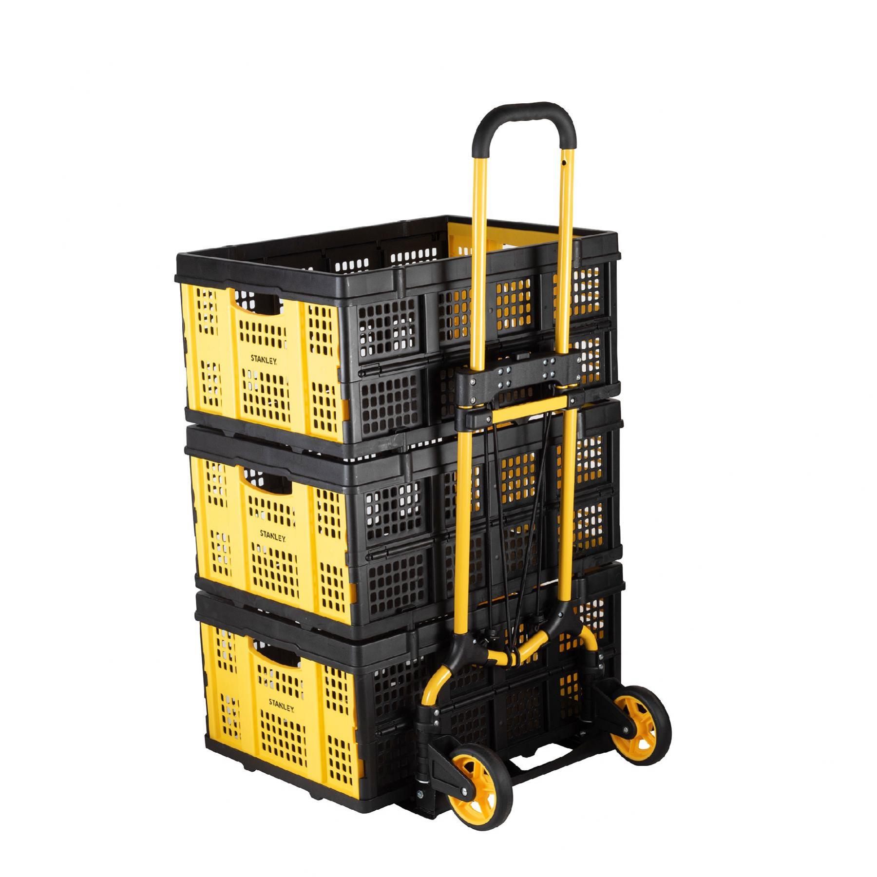 STANLEY SXWTD-FT580 összecsukható molnárkocsi, 70 kg teherbírás, acél váz és rakodófelület, erős gumizsinór, tömege 3,9 kg - Image 3