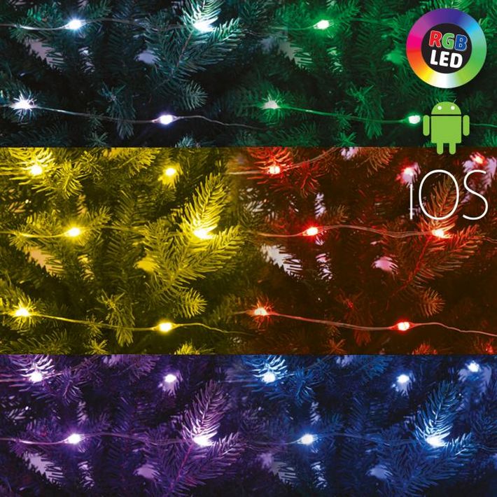 Home ML 200 RGB SMART micro LED-es fényfüzér, 20 m / 200 db RGB micro LED, applikációval vezérelhető, USB csatlakozó, beltéri kivitel - Image 2