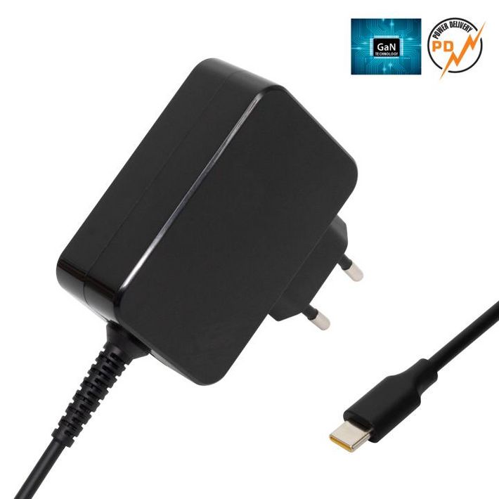 Home NBC 65W univerzális notebook USB-C gyorstöltő, maximális terhelhetőség 65 Watt, GaN technológia, hagyományos és PD eszközökhöz
