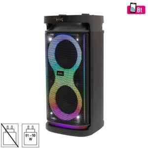 SAL PAR2100BT party hangdoboz, 80W, beépített akkumulátor és LED fénnyel, Bluetooth, AUX és mikrofon bemenetek, 2-utas, 3 hangszóró