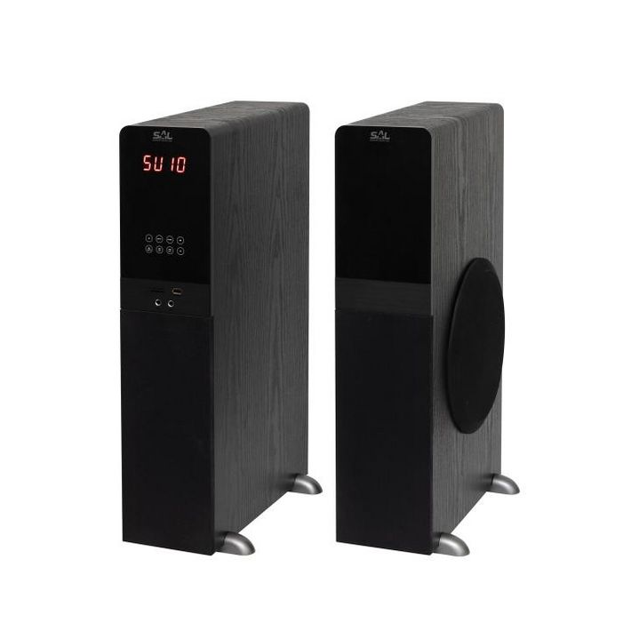 SAL 200BT multimédiás hangdobozpár, 2 x 80 W, 3 utas Bass-reflex, Bluetooth, USB, SD, FM, 2 x RCA, 2 x 6,3mm jack, EQ - Image 2