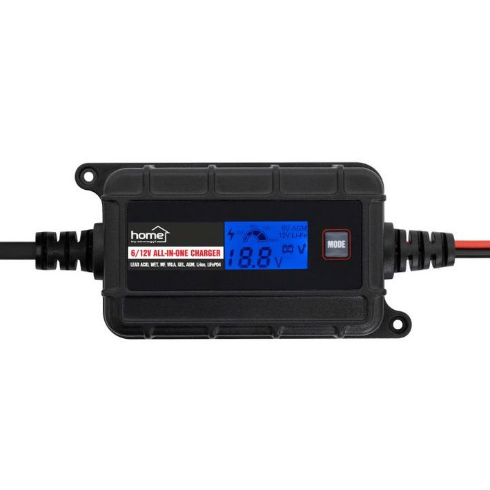 Home SMC20 SMART akkumulátortöltő, 6-12V/2A, LCD kijelző, teljesen automatikus, minden elterjedt akkutípushoz, digitális kijelző, karbantartó töltés, kétféle cs - Image 2