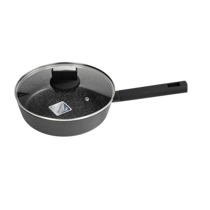 Zilan ZLN0874 Spotty Chef magasfalú serpenyő fedővel, 24 cm, 2,4 literes, tapadásmentes bevonat