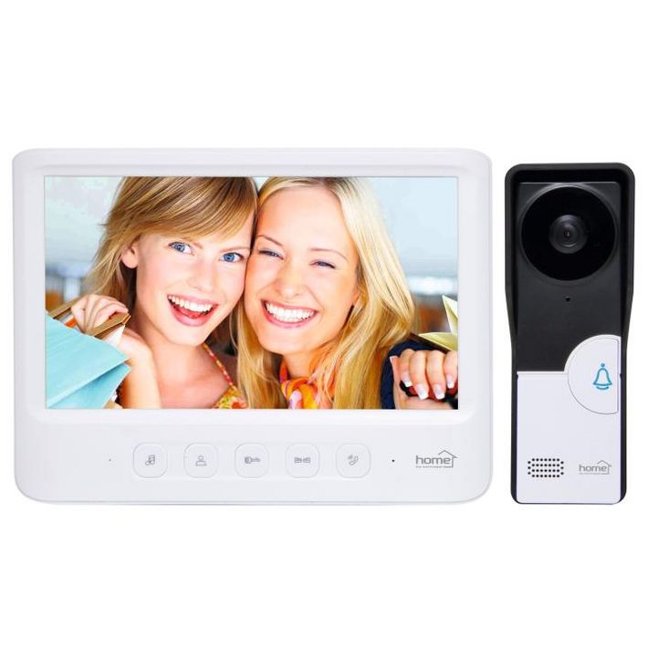 Home DPV 26 ultra vékony 7 colos videó-kaputelefon szett, éjszakai kameramóddal, 16 féle csengetési dallammal, kitekintő funkcióval - Image 2