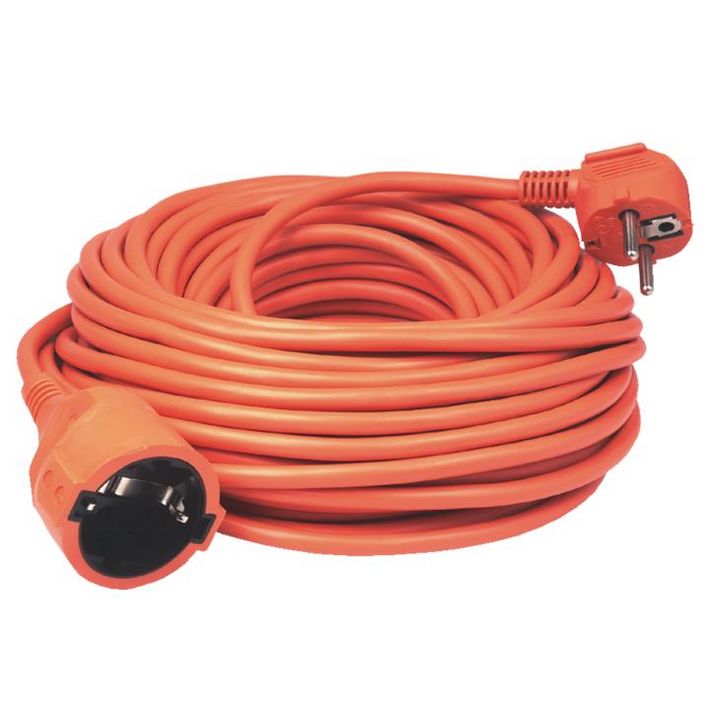 Home NV 2-30/OR/1,5 hosszabító, 30 m, H05VV-F 3G1,5 mm2 kábel, IP 20 kivitel, 250V~/16A/3680W, pipa alakú dugó és egyenes lengő aljzat, narancssárga színű - Image 2