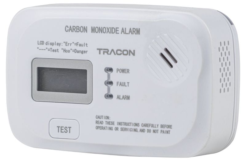 Tracon CO208A Szén-monoxid (CO) érzékelő 3 VDC (2x1,5V AA), >85 dB