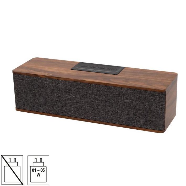 SAL RRT7 sztereó retro hangszóró, vezeték nélküli, 2x5W, FM rádió, Bluetooth, beépített akkumulátor - Image 2